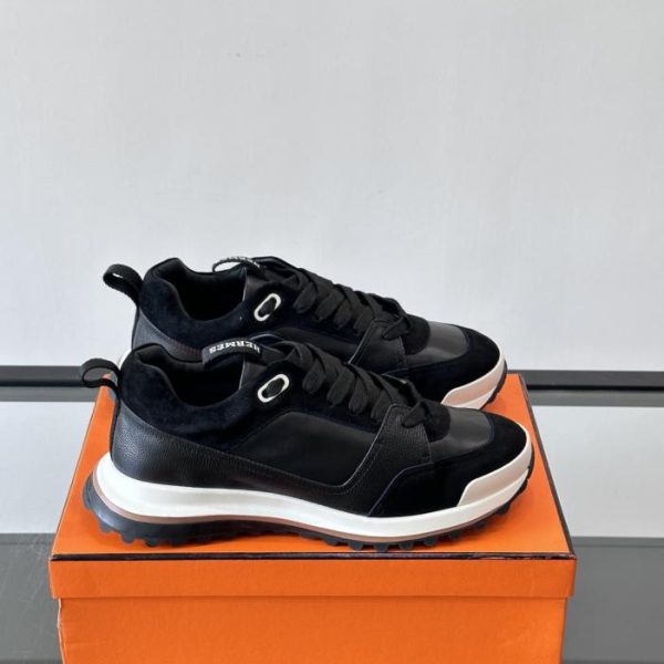 Contatore / Sneakers Hermes con tomaia in vitello e camoscio (173NR)