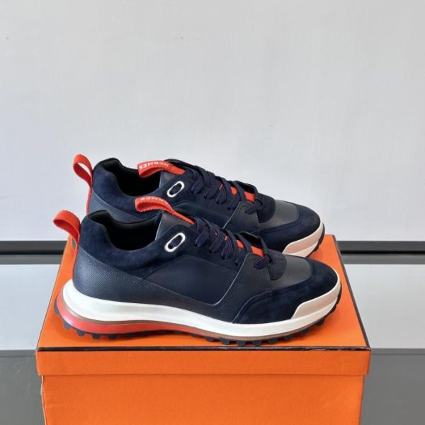 Contatore / Sneakers Hermes con tomaia in vitello e suede (VBG5G)