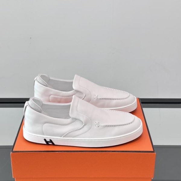 repliche,replica,perfette,siti di,affidabili,migliori siti,dove comprare,1:1,scarpe da ginnastica Contatore / Sneakers con lacci in pelle di capra scamosciata e denim Hermes Kiddy (0EOYJ)