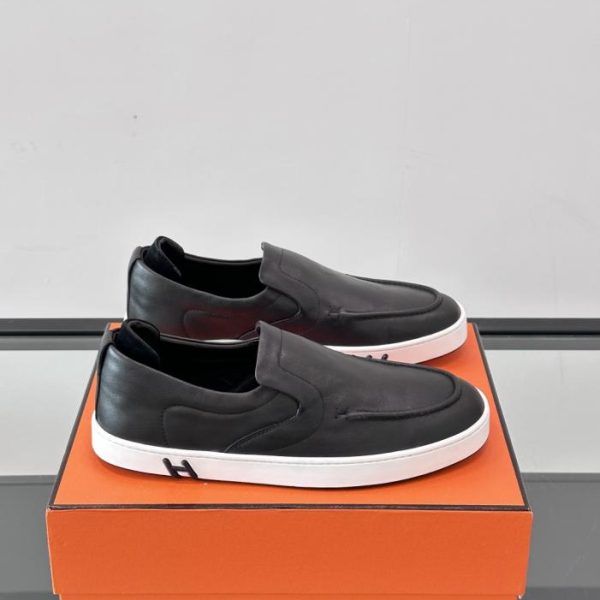 repliche,replica,perfette,siti di,affidabili,migliori siti,dove comprare,1:1,scarpe da ginnastica Contatore / Sneakers con lacci in pelle di capra scamosciata e denim Hermes Kiddy (C9LHB)