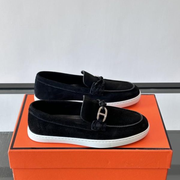 repliche,replica,perfette,siti di,affidabili,migliori siti,dove comprare,1:1,scarpe da ginnastica Contatore / Mocassini Hermes Ignacio, Mocassini in pelle di vitello scamosciata (79AWI)