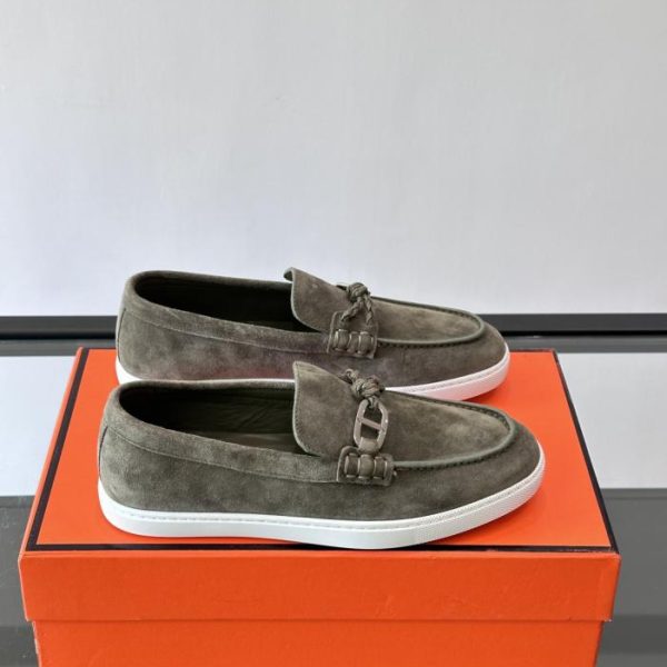 repliche,replica,perfette,siti di,affidabili,migliori siti,dove comprare,1:1,scarpe da ginnastica Contatore / Mocassini Hermes Ignacio, Mocassini in pelle di vitello scamosciata (W2BMR)