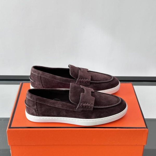 repliche,replica,perfette,siti di,affidabili,migliori siti,dove comprare,1:1,scarpe da ginnastica Contatore / Mocassini Hermès Job, mocassini in pelle scamosciata e capra (KSF7Z)