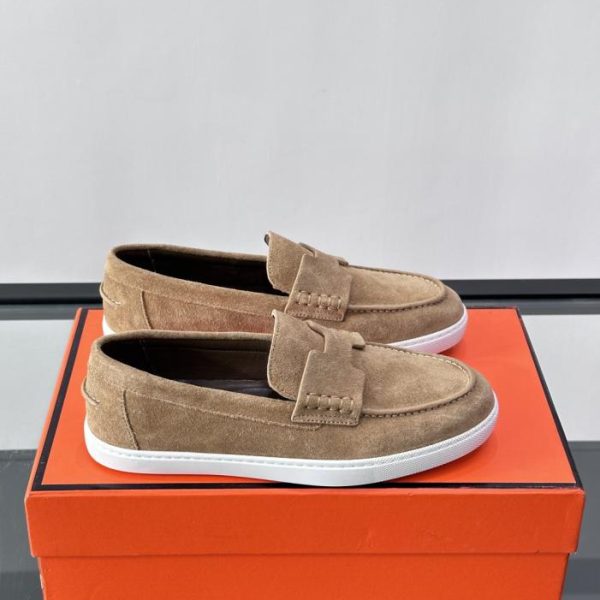 repliche,replica,perfette,siti di,affidabili,migliori siti,dove comprare,1:1,scarpe da ginnastica Contatore / Mocassini Hermès Job, mocassini in pelle scamosciata e capra (MXQ7A)