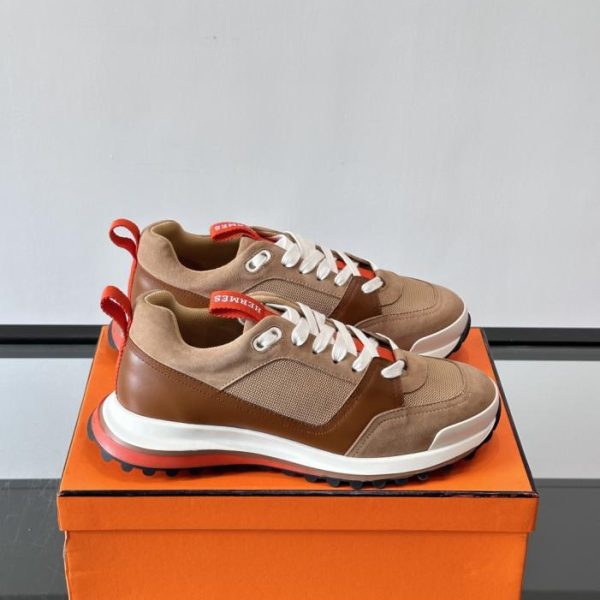 repliche,replica,perfette,siti di,affidabili,migliori siti,dove comprare,1:1,scarpe da ginnastica Contatore / Sneakers Hermes con tomaia in pelle di vitello e mesh (DCF9M)