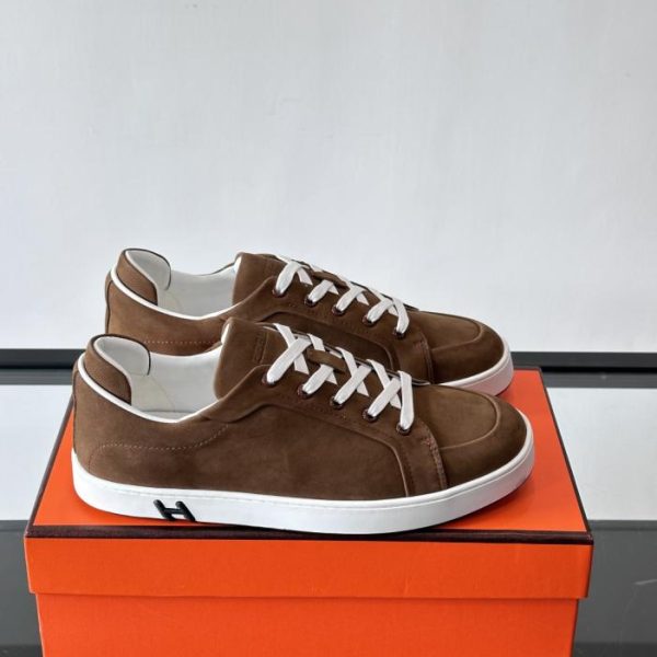 repliche,replica,perfette,siti di,affidabili,migliori siti,dove comprare,1:1,scarpe da ginnastica Contatore / Sneakers in pelle scamosciata della serie Kid di Hermès (EWHSA)