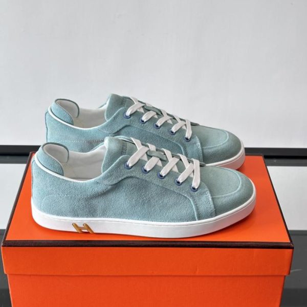 repliche,replica,perfette,siti di,affidabili,migliori siti,dove comprare,1:1,scarpe da ginnastica Contatore / Sneakers in pelle scamosciata della serie Kid di Hermes (L8YFM)