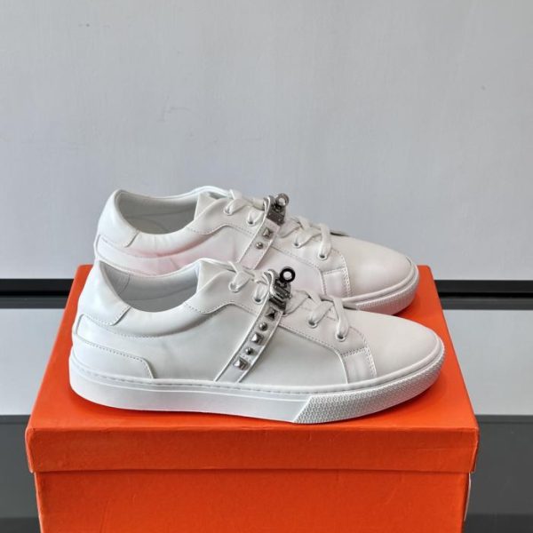 repliche,replica,perfette,siti di,affidabili,migliori siti,dove comprare,1:1,scarpe da ginnastica Contatore / Sneakers bianche Hermes, vera pelle di capra (YEJGI)