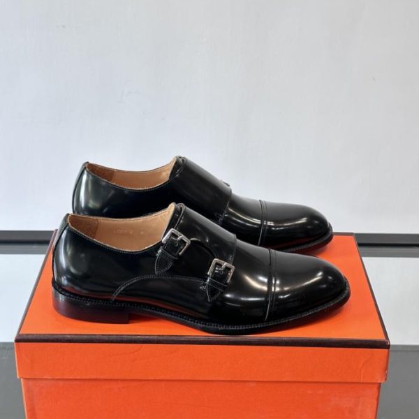 repliche,replica,perfette,siti di,affidabili,migliori siti,dove comprare,1:1,scarpe da ginnastica Contatore / Scarpe monk strap con doppia fibbia Hermes (3OU3X)