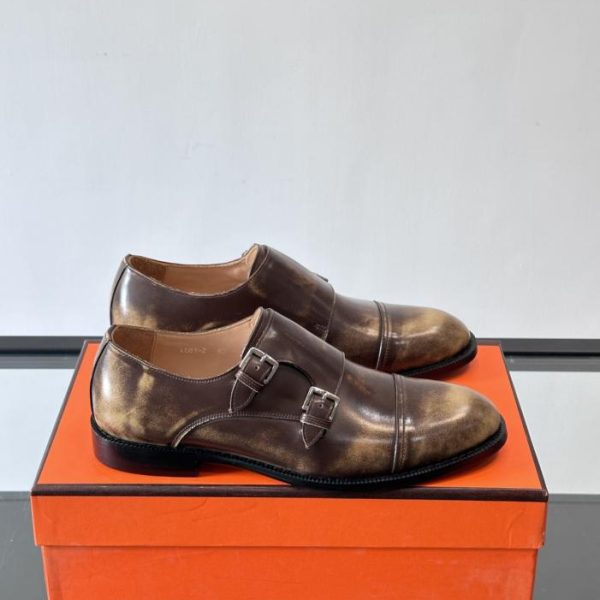 repliche,replica,perfette,siti di,affidabili,migliori siti,dove comprare,1:1,scarpe da ginnastica Contatore / Scarpe monk strap con doppia fibbia Hermes (I5EFH)