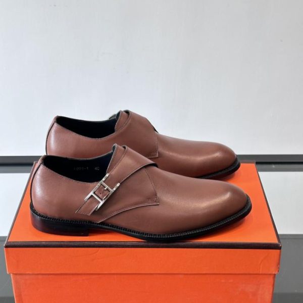 repliche,replica,perfette,siti di,affidabili,migliori siti,dove comprare,1:1,scarpe da ginnastica Contatore / Scarpe da uomo Hermes Monk in pelle (7ET58)