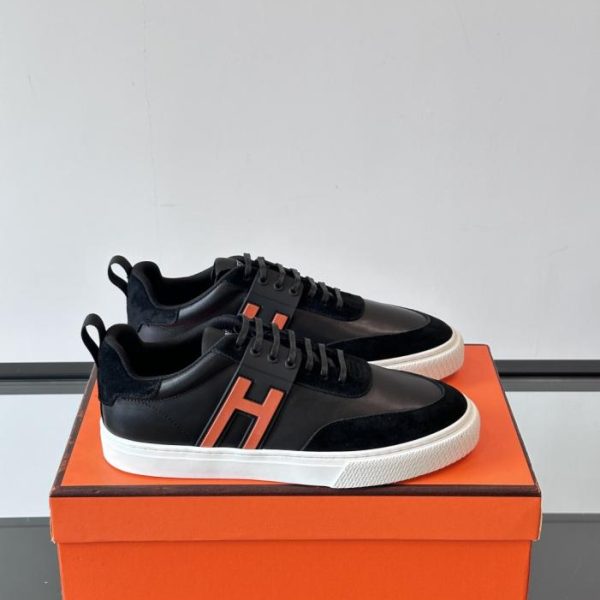 Contatore / Hermès Keep Sneakers casual in pelle da uomo (LYG5U)