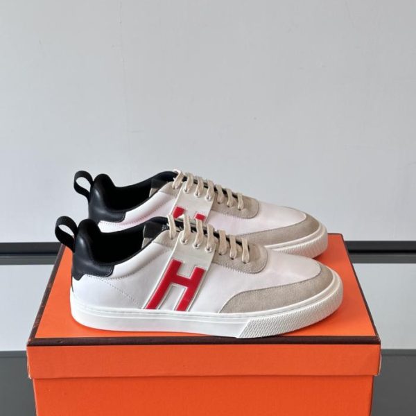 repliche,replica,perfette,siti di,affidabili,migliori siti,dove comprare,1:1,scarpe da ginnastica Contatore / Hermès Keep Sneakers casual in pelle da uomo (NEZBO)
