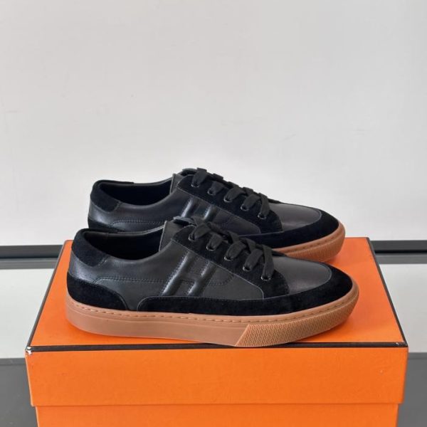 repliche,replica,perfette,siti di,affidabili,migliori siti,dove comprare,1:1,scarpe da ginnastica Contatore / Sneakers Hermes Deep Casual, realizzate in pelle di vitello e pelle di capra scamosciata (07J9A)
