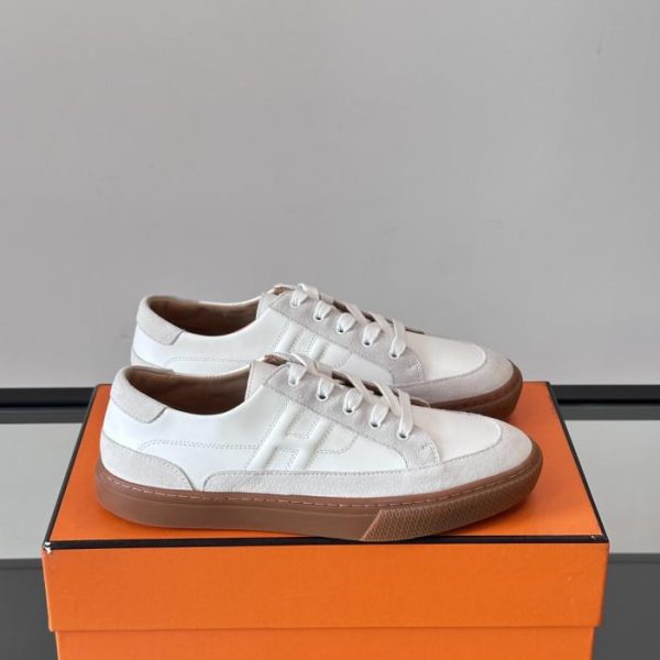 repliche,replica,perfette,siti di,affidabili,migliori siti,dove comprare,1:1,scarpe da ginnastica Contatore / Sneakers casual Hermes Deep, realizzate in pelle di vitello e pelle di capra scamosciata (RZKEN)
