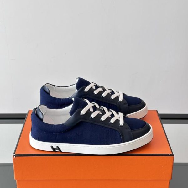 repliche,replica,perfette,siti di,affidabili,migliori siti,dove comprare,1:1,scarpe da ginnastica Contatore / Sneakers Hermes New Kid, Sneakers patchwork in denim e pelle (14Z9Q)