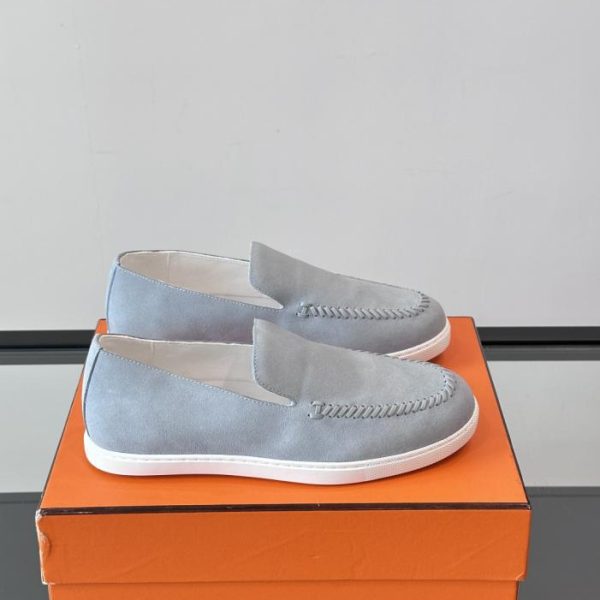 repliche,replica,perfette,siti di,affidabili,migliori siti,dove comprare,1:1,scarpe da ginnastica Contatore / Sneakers senza spalline Kiddy di Hermes, sneakers senza spalline in denim e pelle scamosciata di capra (ICW51)