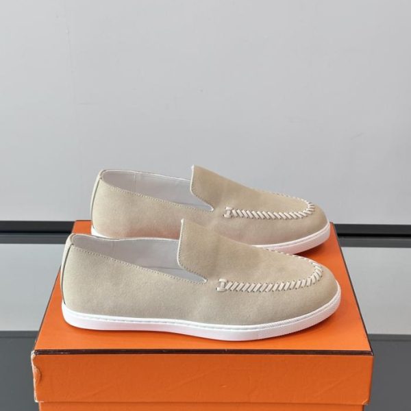 repliche,replica,perfette,siti di,affidabili,migliori siti,dove comprare,1:1,scarpe da ginnastica Contatore / Sneakers senza spalline Kiddy di Hermes, sneakers senza spalline in denim e pelle scamosciata di capra (M2SHA)
