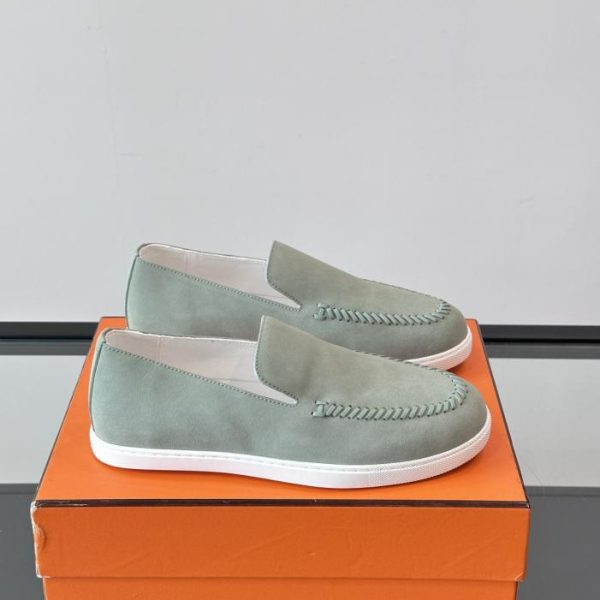 repliche,replica,perfette,siti di,affidabili,migliori siti,dove comprare,1:1,scarpe da ginnastica Contatore / Sneakers senza spalline Kiddy di Hermes, sneakers senza spalline in denim e pelle scamosciata di capra (Q8GBU)