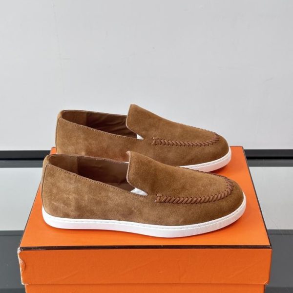 repliche,replica,perfette,siti di,affidabili,migliori siti,dove comprare,1:1,scarpe da ginnastica Contatore / Sneakers senza spalline Kiddy di Hermes, sneakers senza spalline in denim e pelle scamosciata di capra (ZZNGO)