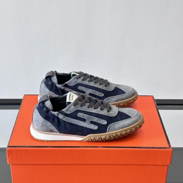 repliche,replica,perfette,siti di,affidabili,migliori siti,dove comprare,1:1,scarpe da ginnastica Contatore / Hermès Jet Sneaker Nuove scarpe da ginnastica Archander da coppia, sneakers bianche, sneakers in morbida pelle di vitello traforata (2ETVJ)