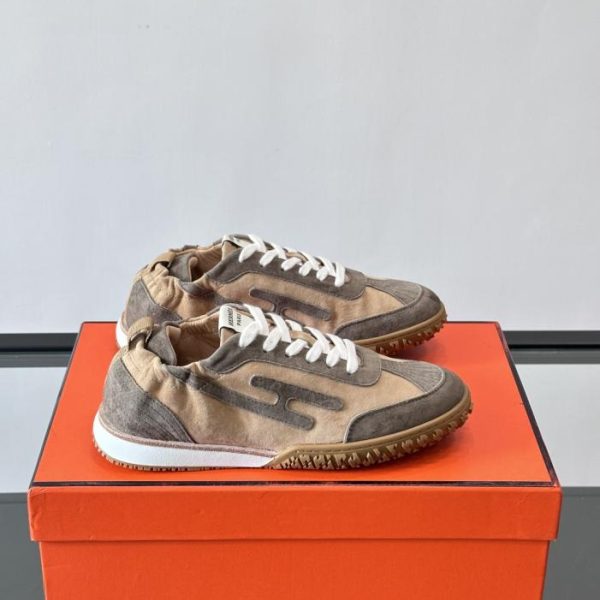 repliche,replica,perfette,siti di,affidabili,migliori siti,dove comprare,1:1,scarpe da ginnastica Contatore / Hermès Jet Sneaker, nuove scarpe da ginnastica Archander da coppia, sneakers bianche, sneakers in morbida pelle di vitello traforata (MXL2Y)