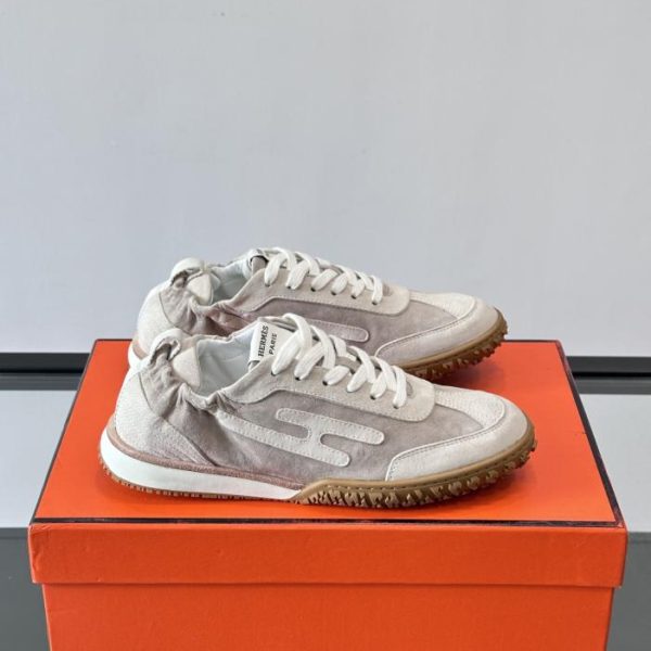 repliche,replica,perfette,siti di,affidabili,migliori siti,dove comprare,1:1,scarpe da ginnastica Contatore / Hermès Jet Sneaker, nuove scarpe da ginnastica Archander da coppia, sneakers bianche, sneakers in morbida pelle di vitello traforata (XR9ME)