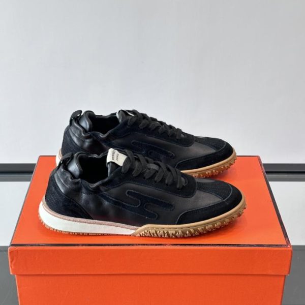 repliche,replica,perfette,siti di,affidabili,migliori siti,dove comprare,1:1,scarpe da ginnastica Contatore / Hermès Jet Sneaker Nuove scarpe da ginnastica Archander da coppia, sneakers bianche, sneakers in morbida pelle di vitello traforata (5MA1U)