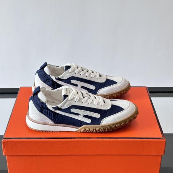 repliche,replica,perfette,siti di,affidabili,migliori siti,dove comprare,1:1,scarpe da ginnastica Contatore / Hermès Jet Sneaker Nuove scarpe da ginnastica Archander da coppia, sneakers bianche, sneakers in morbida pelle di vitello traforata (84HXW)