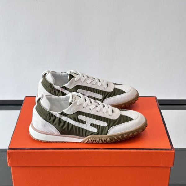 repliche,replica,perfette,siti di,affidabili,migliori siti,dove comprare,1:1,scarpe da ginnastica Contatore / Hermès Jet Sneaker, nuove scarpe da ginnastica Archander da coppia, sneakers bianche, sneakers in morbida pelle di vitello traforata (UFRG6)