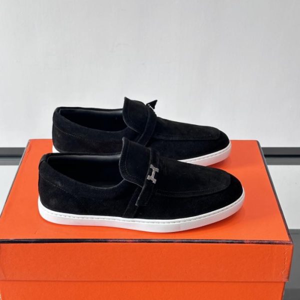 repliche,replica,perfette,siti di,affidabili,migliori siti,dove comprare,1:1,scarpe da ginnastica Contatore / Mocassini Hermes in pelle scamosciata (38S05)