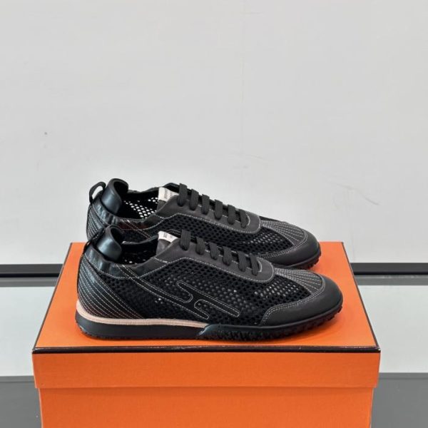 repliche,replica,perfette,siti di,affidabili,migliori siti,dove comprare,1:1,scarpe da ginnastica Contatore / Hermès Jet Sneaker, nuove scarpe da ginnastica Archander da coppia, sneakers bianche, sneakers in morbida pelle di vitello traforata (XS1EQ)