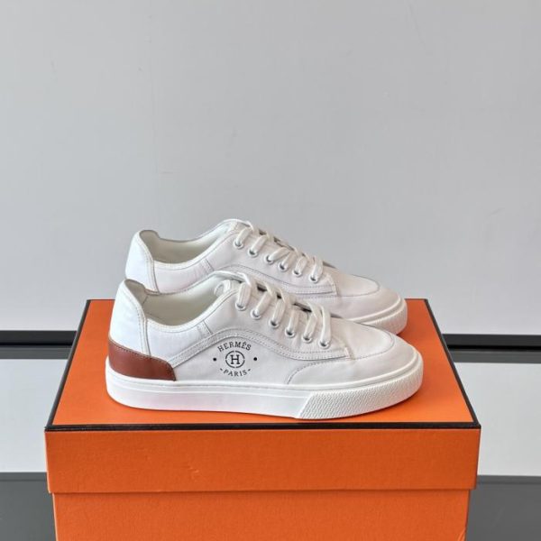 repliche,replica,perfette,siti di,affidabili,migliori siti,dove comprare,1:1,scarpe da ginnastica Contatore / Scarpe da ginnastica casual da skateboard Hermes Deep Couple bianche (T9QAE)