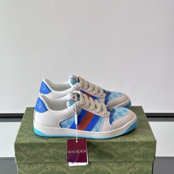 repliche,replica,perfette,siti di,affidabili,migliori siti,dove comprare,1:1,scarpe da ginnastica Contatore / Sneakers Gucci Screener in tessuto consumato (8VOJ8)