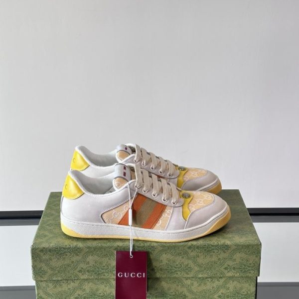 repliche,replica,perfette,siti di,affidabili,migliori siti,dove comprare,1:1,scarpe da ginnastica Contatore / Sneakers Gucci Screener in tessuto consumato (JGDA4)