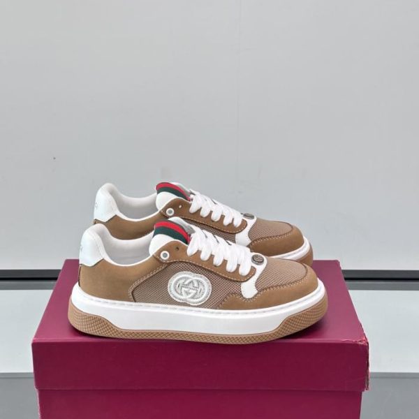 repliche,replica,perfette,siti di,affidabili,migliori siti,dove comprare,1:1,scarpe da ginnastica Contatore / Sneakers da uomo Gucci con plateau color biscotto (52JZ6)