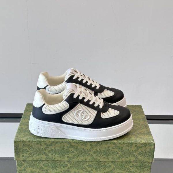 repliche,replica,perfette,siti di,affidabili,migliori siti,dove comprare,1:1,scarpe da ginnastica Contatore / Sneakers da uomo Gucci con plateau Biscuit (C05E3)