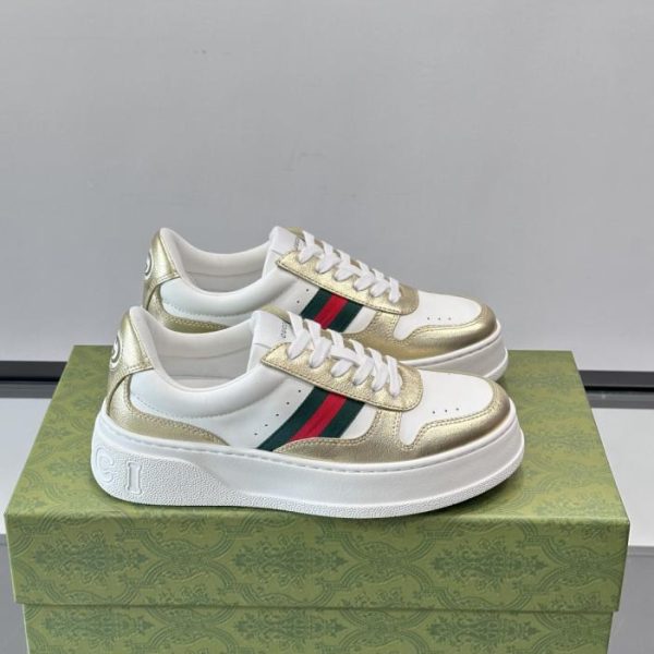 repliche,replica,perfette,siti di,affidabili,migliori siti,dove comprare,1:1,scarpe da ginnastica Contatore / Sneakers con plateau color biscotto Gucci Couple’s (NVUDO)