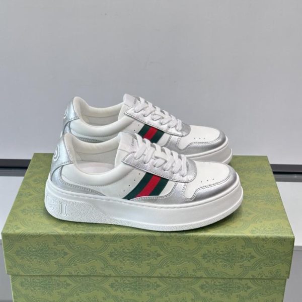 repliche,replica,perfette,siti di,affidabili,migliori siti,dove comprare,1:1,scarpe da ginnastica Contatore / Sneakers Gucci da coppia con plateau color biscotto (T3KQG)