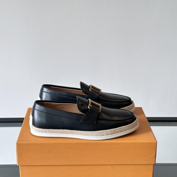 repliche,replica,perfette,siti di,affidabili,migliori siti,dove comprare,1:1,scarpe da ginnastica Contatore / Mocassini da uomo TOD’S, in pelle pieno fiore, decorazione a strisce con logo del marchio (C47E8)