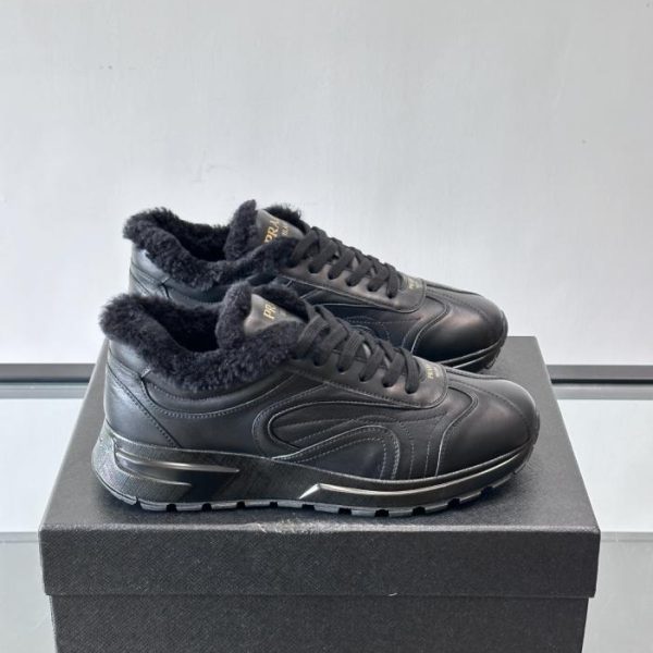 repliche,replica,perfette,siti di,affidabili,migliori siti,dove comprare,1:1,scarpe da ginnastica Contatore / Sneakers casual da uomo Prada premium in pelle con lacci (IXW7B)