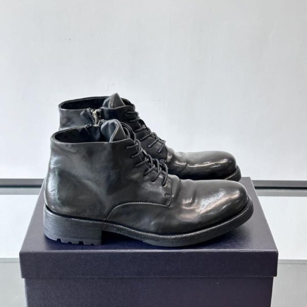 repliche,replica,perfette,siti di,affidabili,migliori siti,dove comprare,1:1,scarpe da ginnastica Contatore / Stivali da uomo Prada in pelle di cavallo lavata fatti a mano (161UB)