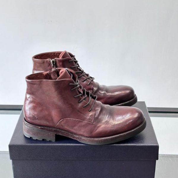 repliche,replica,perfette,siti di,affidabili,migliori siti,dove comprare,1:1,scarpe da ginnastica Contatore / Stivali da uomo Prada in pelle di cavallo lavata fatti a mano (NQ3TY)