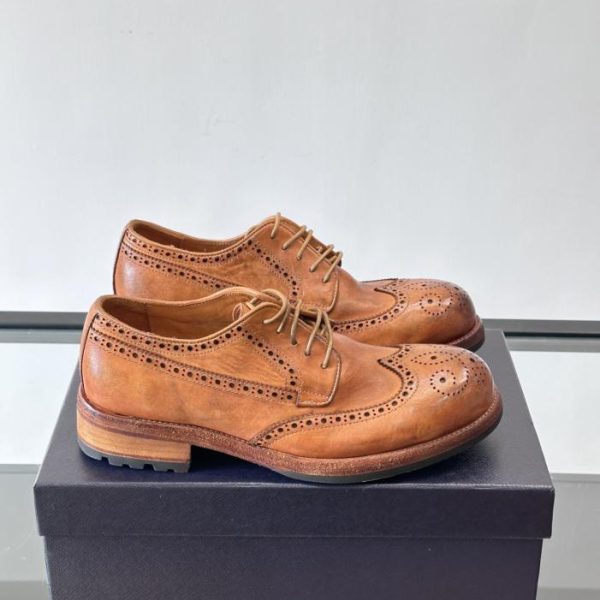 repliche,replica,perfette,siti di,affidabili,migliori siti,dove comprare,1:1,scarpe da ginnastica Contatore / Mocassini Prada da uomo in pelle di cavallo lavata fatti a mano (9KIOD)