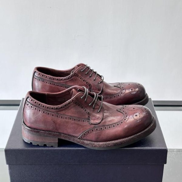 repliche,replica,perfette,siti di,affidabili,migliori siti,dove comprare,1:1,scarpe da ginnastica Contatore / Mocassini Prada da uomo in pelle di cavallo lavata fatti a mano (BJF93)