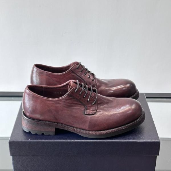 repliche,replica,perfette,siti di,affidabili,migliori siti,dove comprare,1:1,scarpe da ginnastica Contatore / Mocassini Prada da uomo in pelle di cavallo lavata fatti a mano (1TI2H)