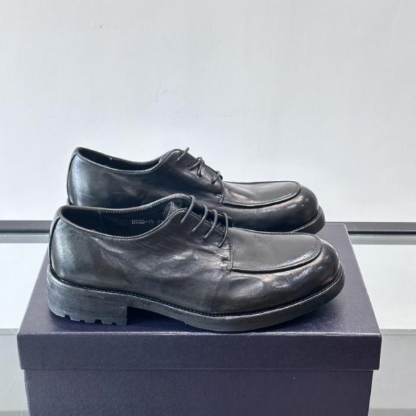 repliche,replica,perfette,siti di,affidabili,migliori siti,dove comprare,1:1,scarpe da ginnastica Contatore / Mocassini Prada da uomo in pelle di cavallo lavata fatti a mano (U2O65)