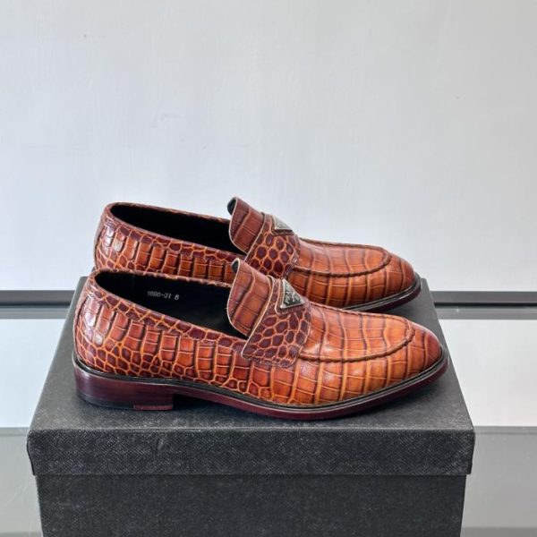 repliche,replica,perfette,siti di,affidabili,migliori siti,dove comprare,1:1,scarpe da ginnastica Contatore / Scarpe da uomo Prada in pelle, vitello anticato (3G7I7)