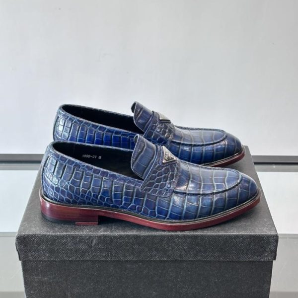 Contatore / Scarpe da uomo Prada in pelle, vitello effetto invecchiato (A4K8N)