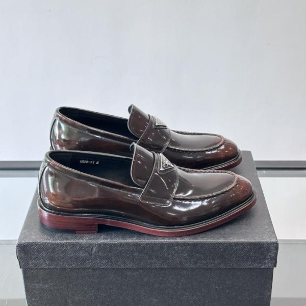 repliche,replica,perfette,siti di,affidabili,migliori siti,dove comprare,1:1,scarpe da ginnastica Contatore / Scarpe da uomo Prada in pelle, vacchetta invecchiata (BM4QQ)